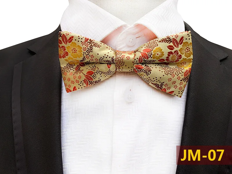 Новинка, 18 цветов, мужской галстук-бабочка, Модный корейский цветочный галстук-бабочка, роскошные шелковые мужские аксессуары, галстук-бабочка для свадебной вечеринки - Цвет: JM07