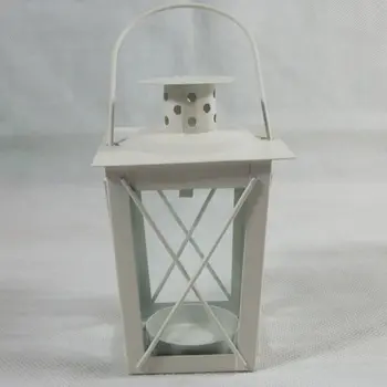 

2020 New Black/White Romantic Romantic Candle Holder Retro Hanging Lantern Lamp Decor For Dinner Home