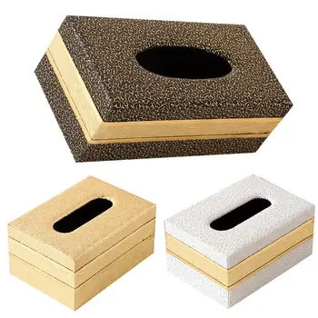 

2020 Faux Leather Home Car Tissue Box Storage Case Hotel Restaurant Paper Holder Car Organizer Decoration Tools