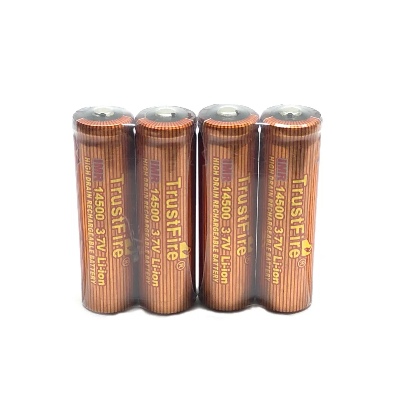 

Wholesale TrustFire IMR 14500 3.7V 700mAh Li-ion High Drain Rechargeable Battery Lithium Batteries For Led flashlights Torch