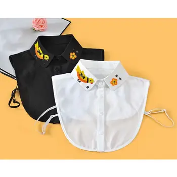 

Womens Handmade Beading Detachable Fake Collar Crystal Oriole Bird Half Shirt