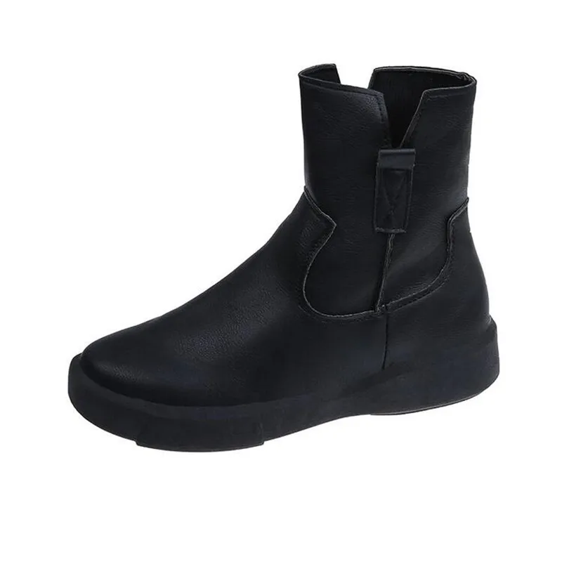 

Mhysa WomanBoots 2019 Spring Autumn Ankle Boot For Women Shoes Low Heel Boots Non-Slip Leather shoes Women Shoes Plus Size 35-42
