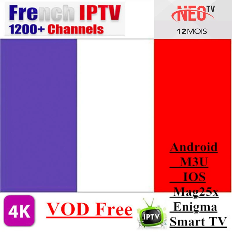 

Neotv pro French Iptv subscription Live TV VOD sports Android m3u enigma2 mag smart tv Arabic France Belgium neo one year iptv