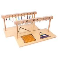 Baby Toy Montessori Math Toy Colorful Beads Stair Hanger Colored Bead Stairs 1-20 Kids Toys for Children Early Educational Learn 2