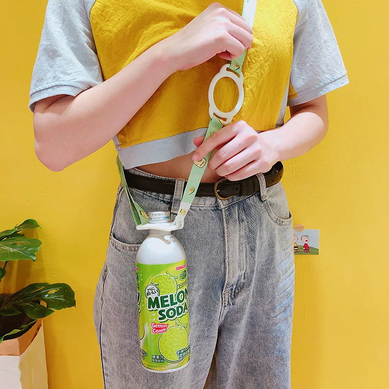 Тип Изолированная чашка бутылка для напитков двойного назначения ремешок веревка дорожная портативная висячая Пряжка Минеральная Бутылка Для Воды пряжка