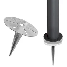 Аксессуары для уличной розетки, наземный шип, сталь, горячеоцинкованный прицел для адаптации 4-16,5 мм шип для украшения сада Аксессуары для уличной розетки, наземный шип, сталь, горячеоцинкованный прицел для адаптации 4-16,5 мм шип для украшения сада