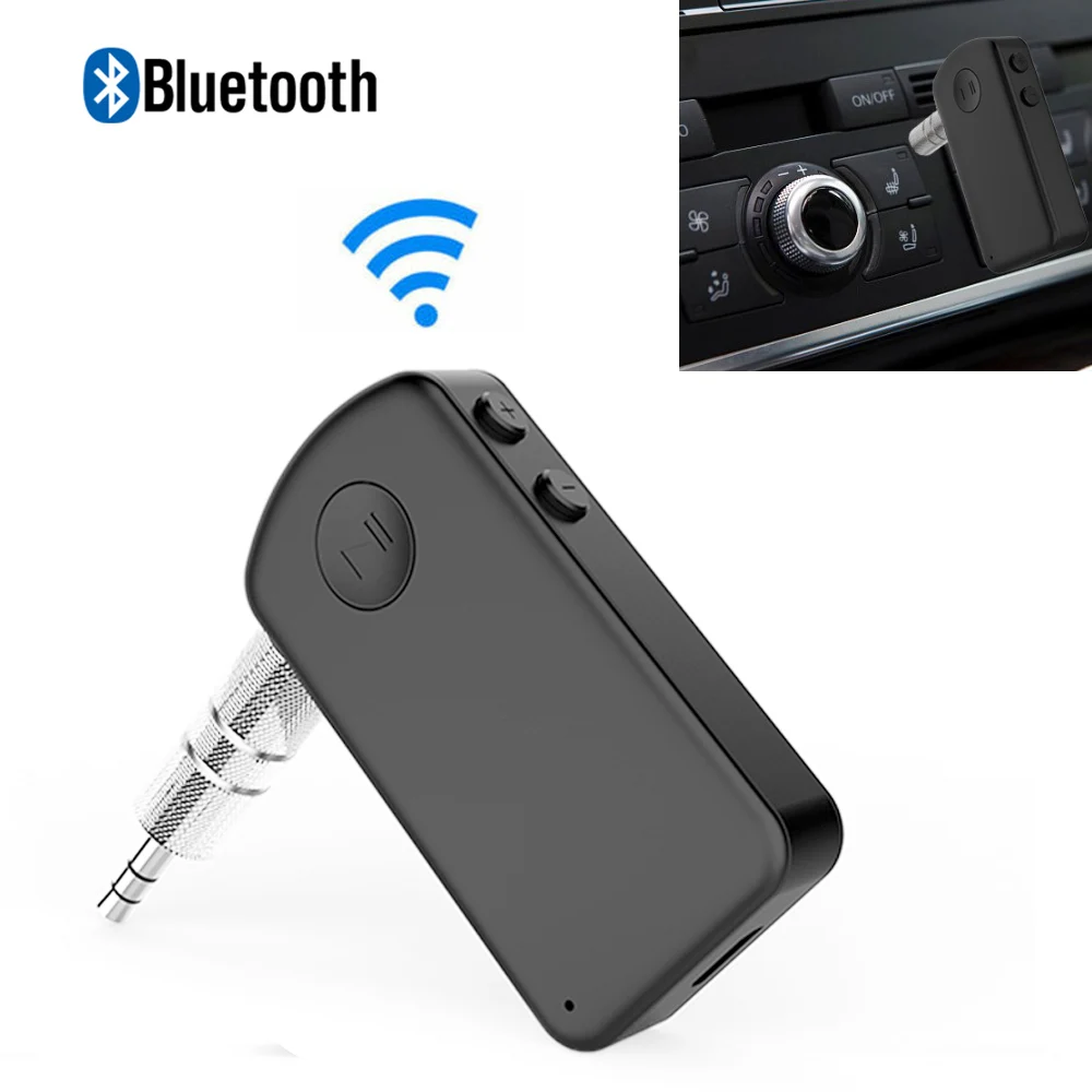 Bluetooth приемник адаптер для автомобиля Комплект портативный беспроводной аудио музыка Bluetooth ресивер стерео 3,5 мм Aux адаптер громкой связи