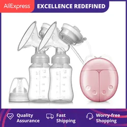 Pompe à lait électrique bilatérale, double et large aspiration avec massage automatique, préparation pour biberon de bébé 
