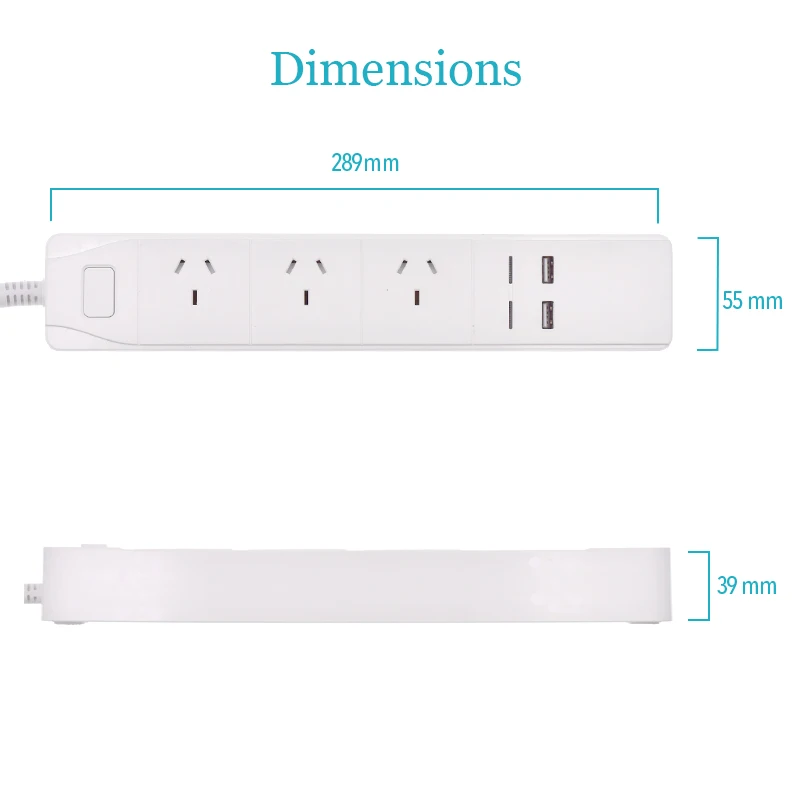 Wi Fi USB Мощность полосы умная штепсельная вилка австралийского стандарта