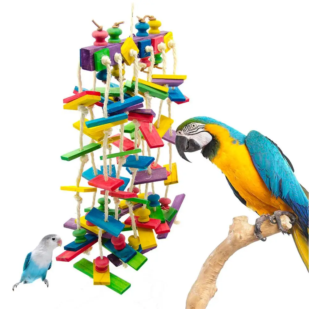 

Super Large Parrot Chewing Toy Bird Cage Heavy Duty Bite Toys for Large Medium African Grey Macaws Cockatoos