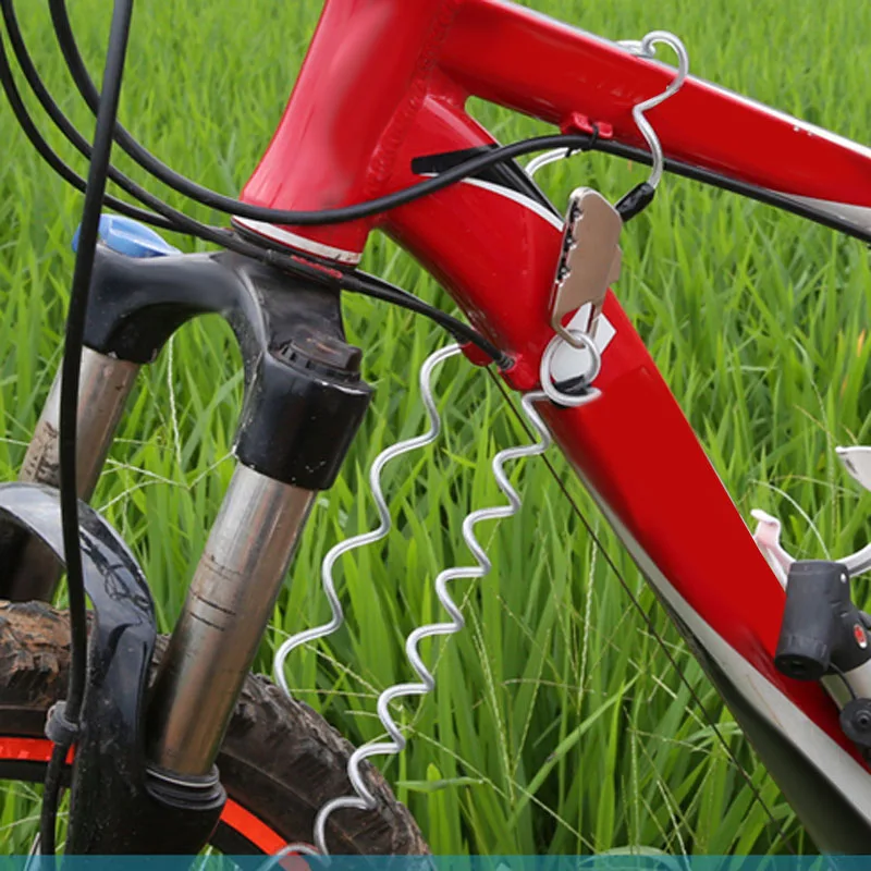 На открытом воздухе мульти-Функция замок с паролем Велосипедные замки 1,5 м Противоугонный замок с паролем складной шлем для езды на кабельный замок 3 цифры