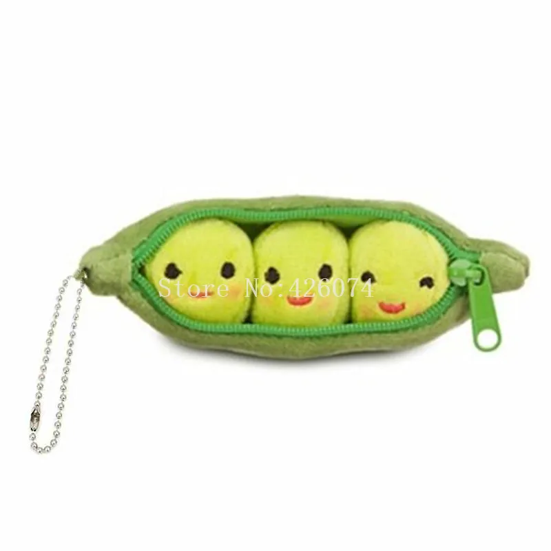 New 3 PeasinaPod Peas Mini Plush Keychain Kids Small Pendant Stuffed