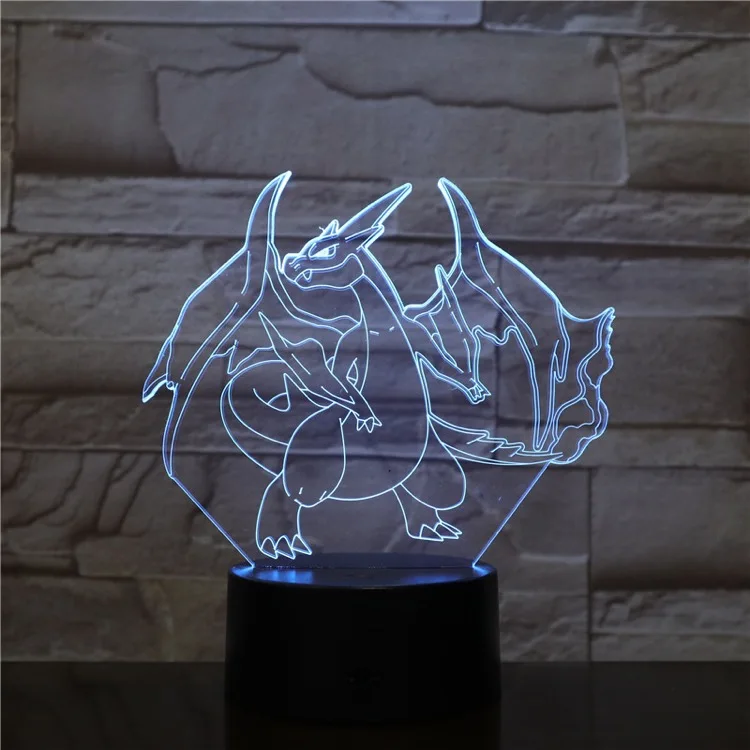 VCity Pokemon 3D ночник Fennekin Rowlet Entei мультяшный светильник прекрасные подарки для Детские вееры домашняя спальня атмосферное освещение Декор
