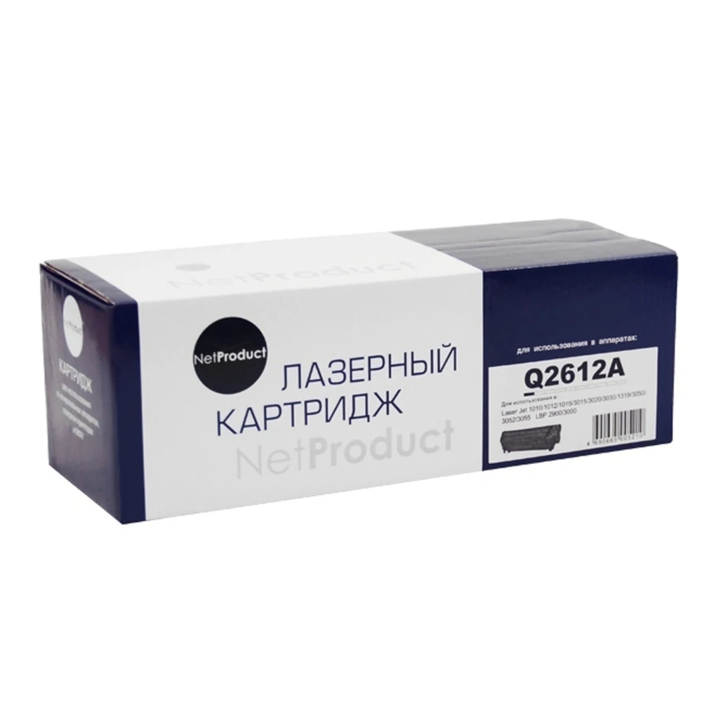 Картридж NetProduct (N-Q2612A) для HP LaserJet LJ 1010/ 1020/ M1005/ M1319 2K лазерного принтера совместимый |
