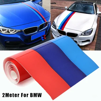 

Bonnet Sticker Stripes Decor M-Colored For BMW Decoration High Quality