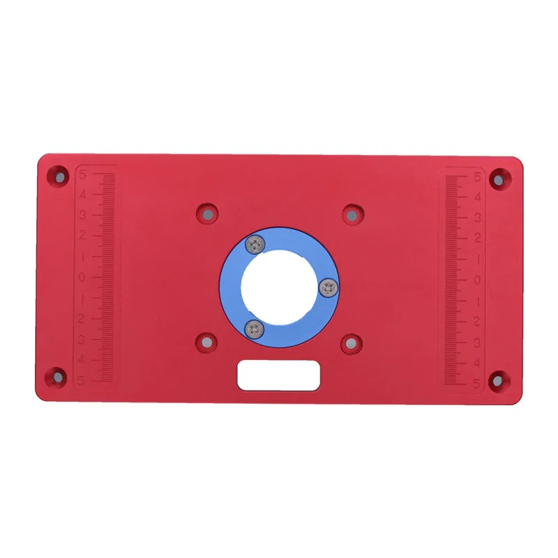 

Aluminum Router Table Insert Plate w/ 2 Router Insert Rings For Woodworking Benches Router RT0700C red