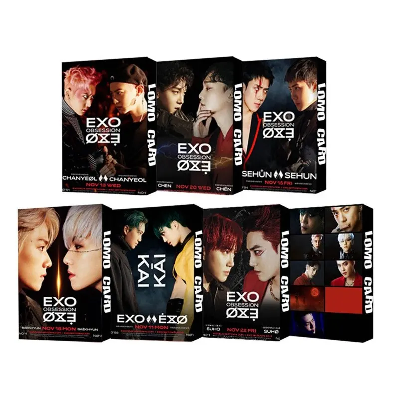 EXO картридж Baekhyun Kai Sehun Chen Lay Chanyeol набор фотооткрыток Kpop LOMO альбом для открыток