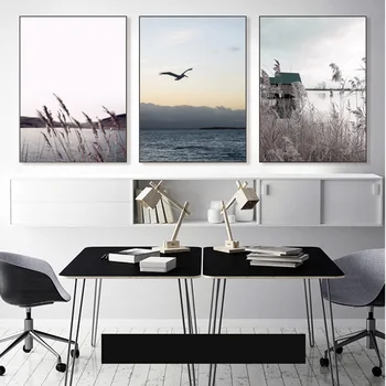 

Retro Poster Nordic Pastoral Style Wall Art Canvas Painting Landscape Posters And Prints Wall Pictures for Living Room Unframed