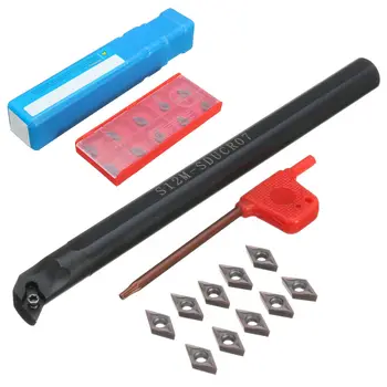 

Turning Tool Holder S12M SDUCR07 12mm DCMT0702 Carbide Inserts Holder Lathe Boring Bar Turning Tool Holder