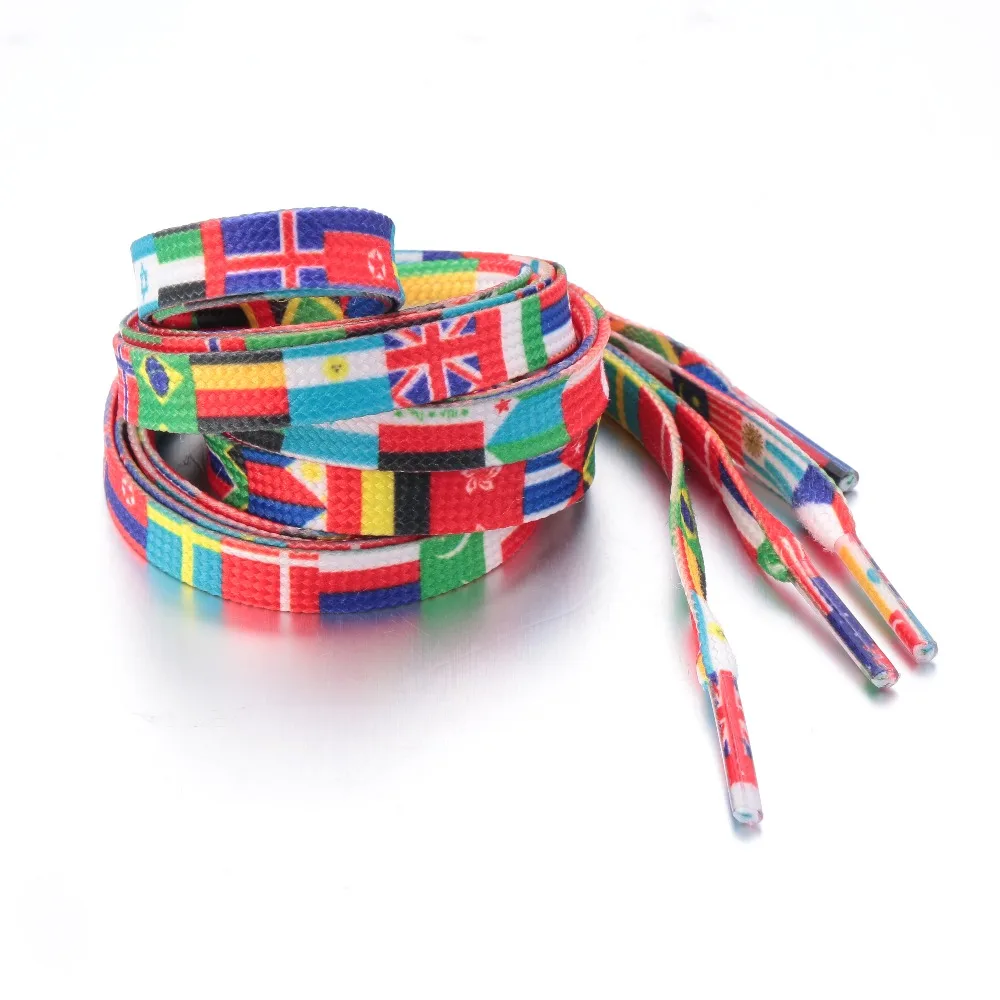 Colorful Shoelace Fashion Pattern Flat Long shoestring Flat Shoe Canvas Shoestring Multi Color Printed Shoelace Shoes Accessorie