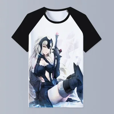 fate grand order Jeanne d'Arc футболка Косплей Костюм fgo saber Аниме Мужская футболка футболки - Цвет: 14