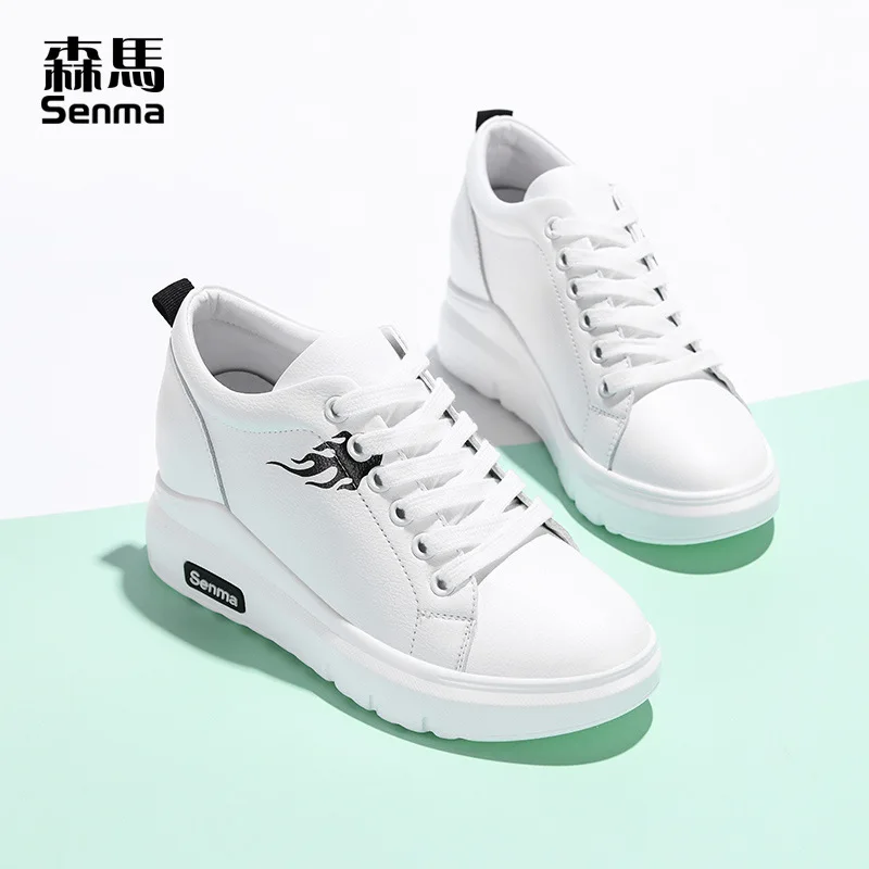 

Semir Elevator WOMEN'S Shoes Women's 2019 New Style Spring Versatile Students Casual Slimming Platform Shoes Thick Bottomed Whit