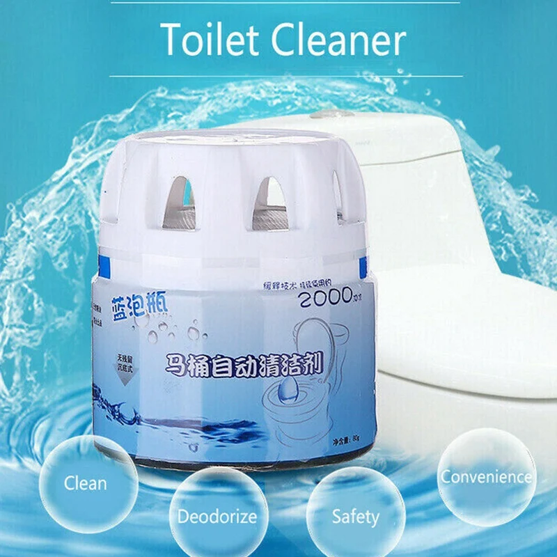 Автоматический очиститель для туалета Magic Flush Bottled Helper Blue Bubble Amazing Home Cleaning