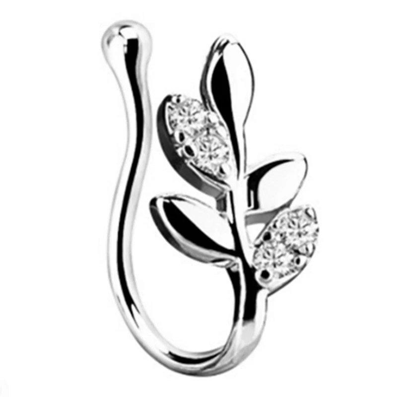 Stainless Steel Heart Clip On Nose Ring Star Fake Nose Piercing Clip On Cross Fake Jewelry Faux Piercing Nez 1Piece