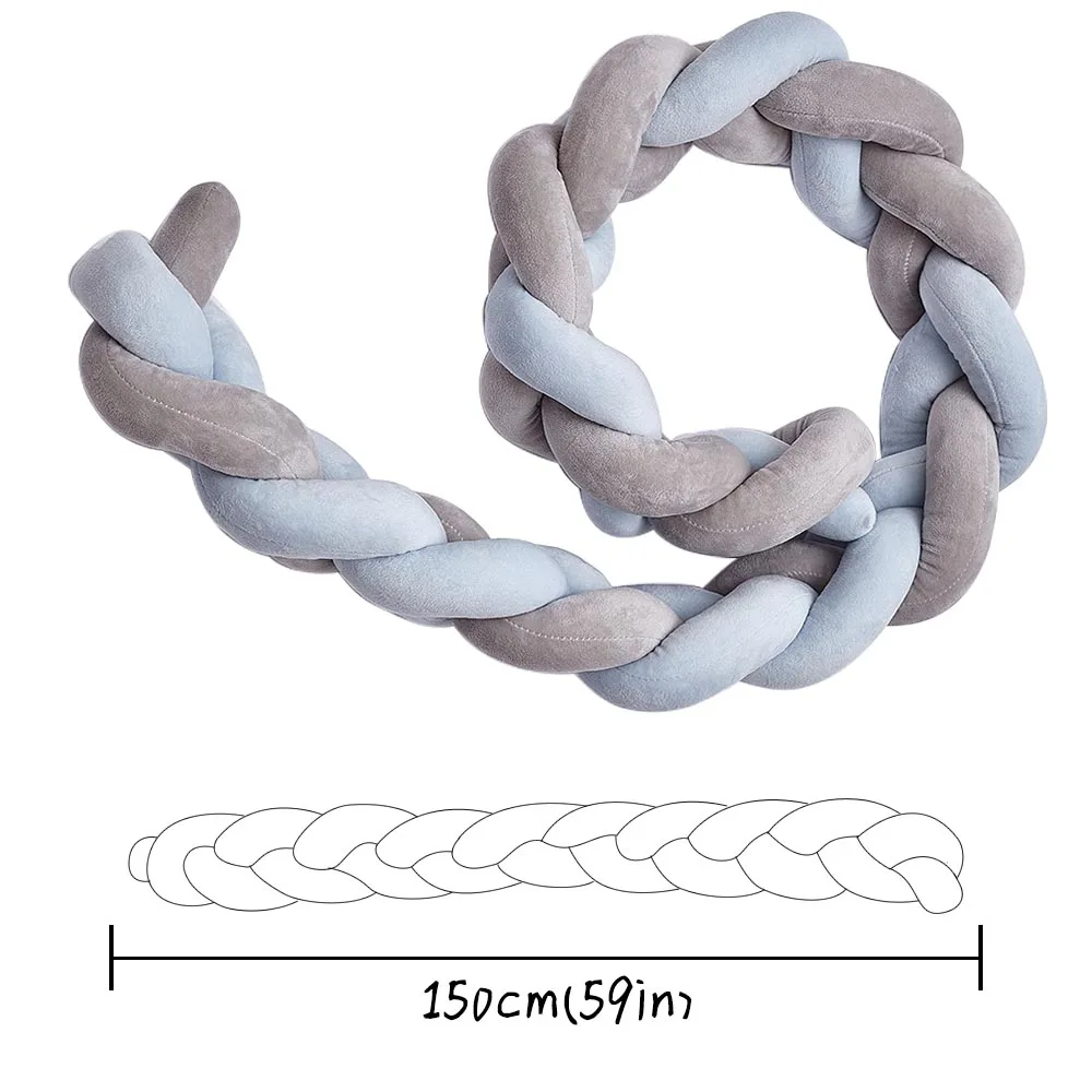 Плетеная Подушка с узлом, подушка, забор для младенцев, мягкий бампер для кровати, защита для кроватки, бампер, забор для детской комнаты, украшение HM0060