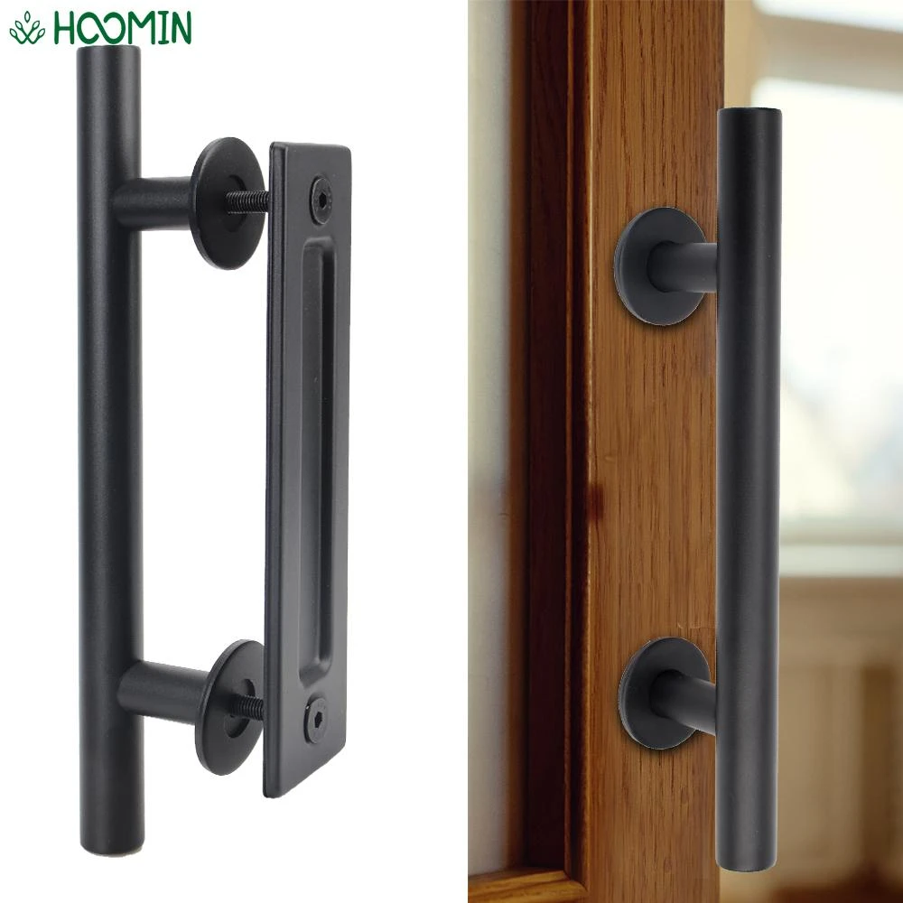 12" Heavy Duty Pull And Flush Door Handle Set Sliding Barn Door Handle