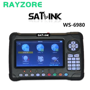 

Satellite Receiver WS-6980 DVB-S2/C+DVB-T2 COMBO Optical Detection Spectrum Satellite Finder meter vs satlink 6980 WS6980