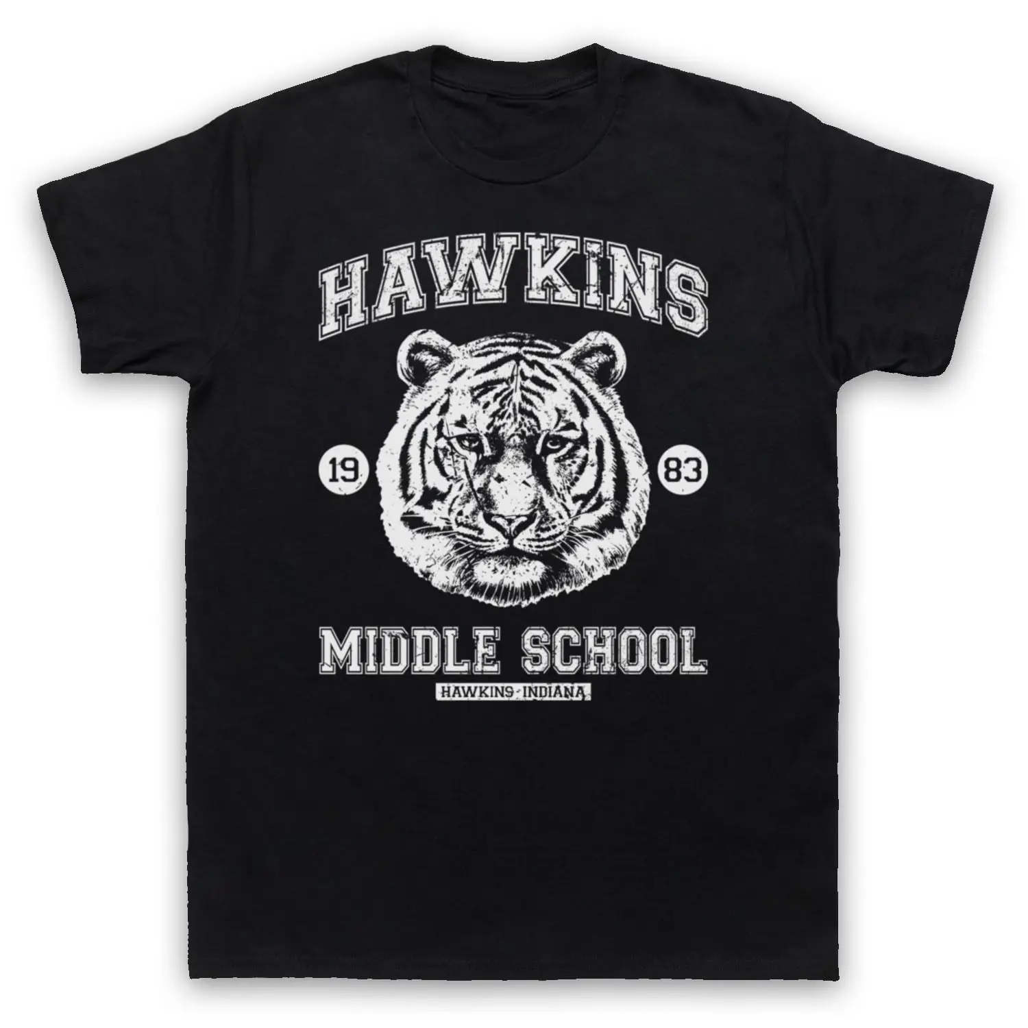 Необычная Мужская футболка в стиле знакомых вещей HAWKINS для средней школы все