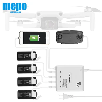 

Mavic Mini Drone Charging Hub 6In1 Battery Remote Control Charger with USB Port for DJI Mavic Mini Home Smart Fast Power Charger