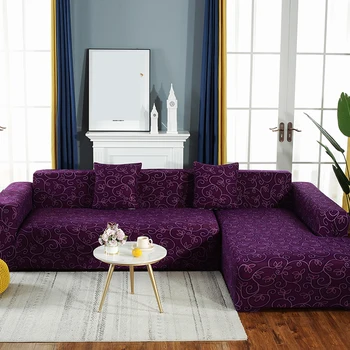 

Elastic Tight Wrap Sofa Cover Dust-proof Couch Cover Stretch Sofa Cover for Living Room Sectional Sofa Slipcover Protector