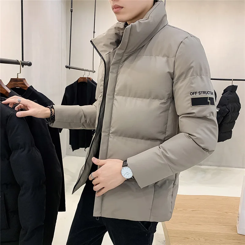 19 Autumn And Winter New Style Cotton-padded Clothes down Coat Korean-style Trend Stand Collar Cotton Coat Cotton-padded Jacket