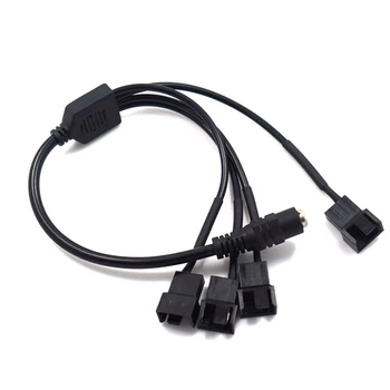 

Splitter 12V Adapter Converter Power Supply Cable for PC 1pc DC 5521 t to 4-Port 4Pin Cooler Cooling Fan