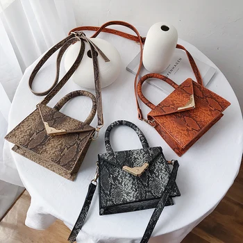 

Fashion Snake Print Bags Women Shoulder Bag Small Handbag Flap Bags Crossbody Bag