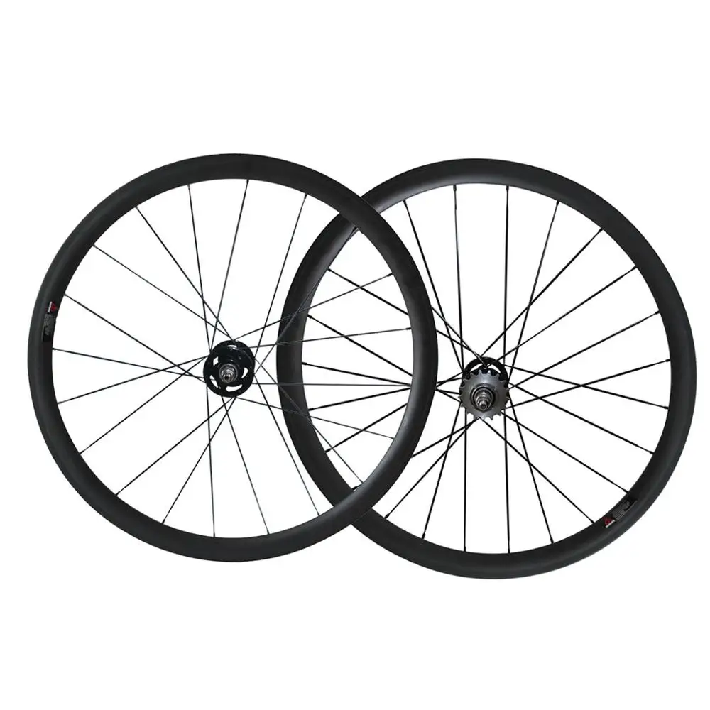 

Track Bike Carbon Wheels LOLTRA 700C 38mm Depth fixed gear wheel set with Novatec A165SB A166SB Single Speed flip flop hub