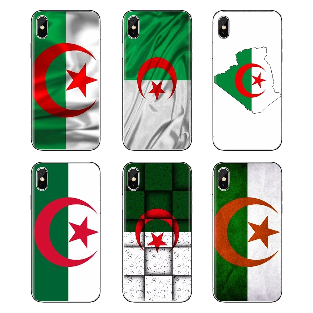 Мягкие прозрачные чехлы для iPod Touch Apple iPhone 4 4s 5 5S SE 5C 6 6S 7 8 X XR XS Plus MAX Algeria Flag |