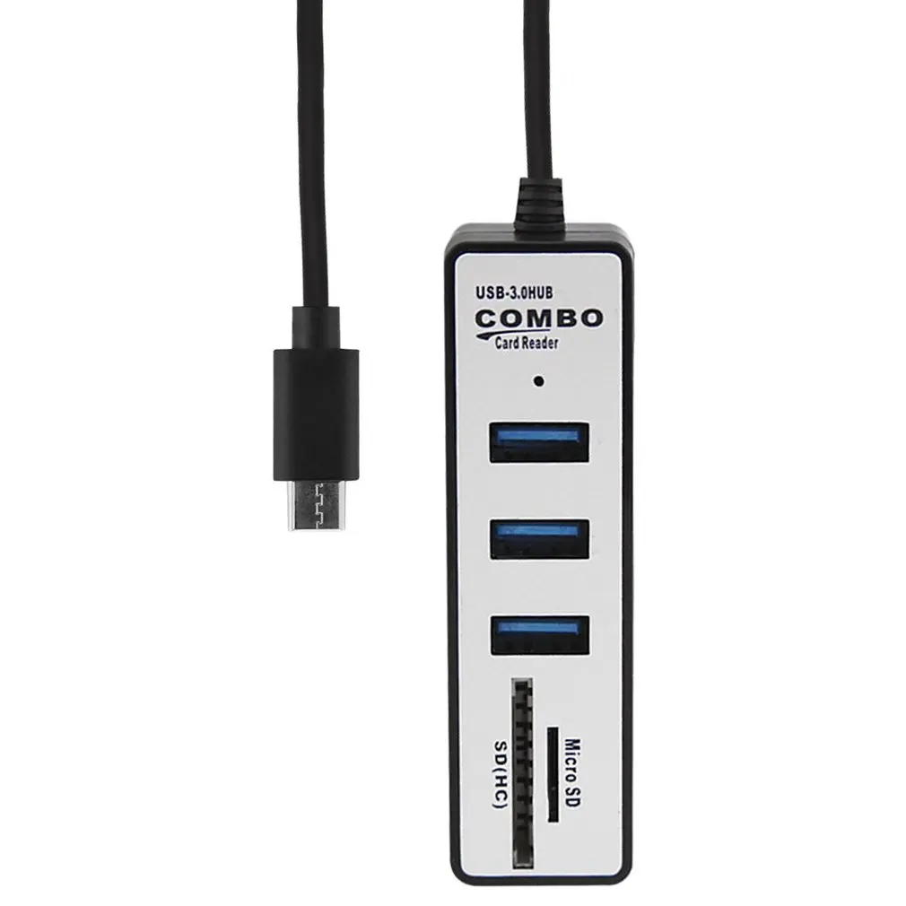 USB-C концентратор type C к USB 3,0 адаптер SD/Micro SD/TF кард-ридер умная память Многофункциональный USB кард-ридер