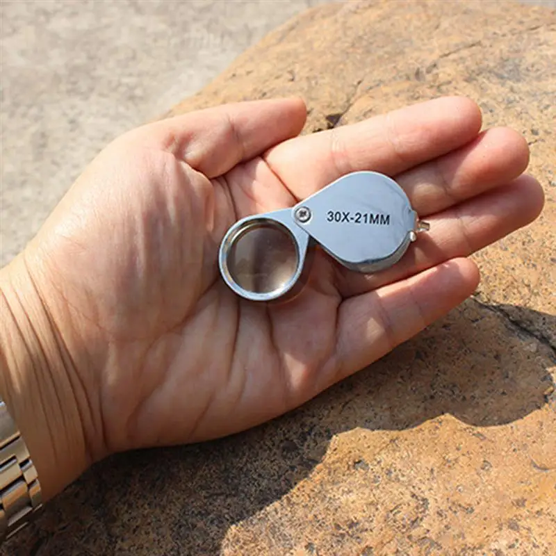 LOUPE,30X SilverLoupe de bijouterie pliante, Loupe Portable