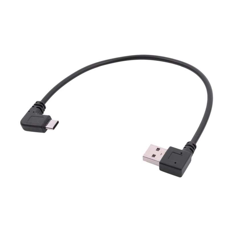 Кабель типа C 90 градусов, папа-USB 3,1 C(тип C) папа левый правый угол синхронизации и зарядки конвертер Кабель-адаптер Шнур 10 дюймов