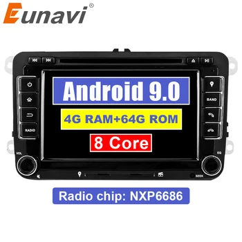 

Eunavi 2 din Android 9 Car DVD Radio multimedia player GPS For VW GOLF 6 Polo Bora JETTA B6 PASSAT Tiguan SKODA OCTAVIA 4G 64GB