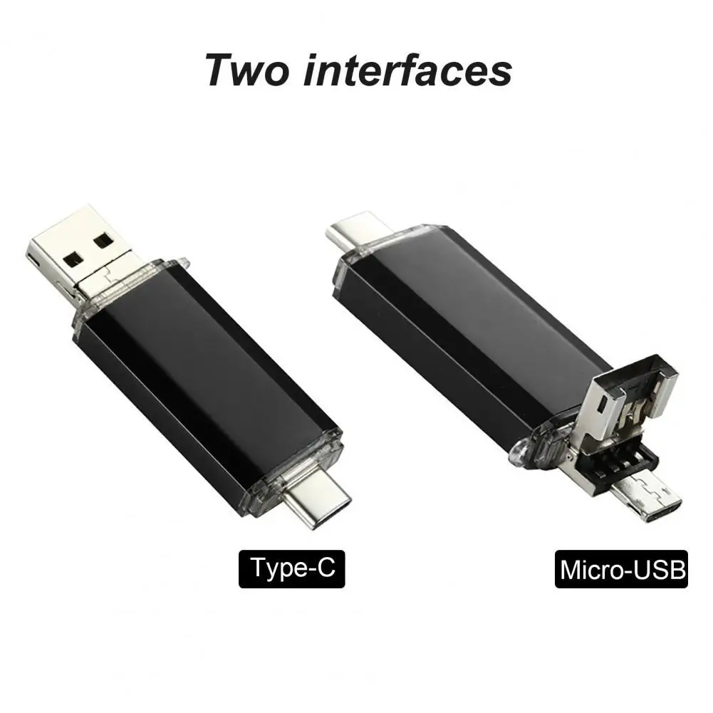 OTG-флеш-накопитель большой емкости с двумя головками типа C/Micro USB/USB 16 Гб/32 ГБ/64 ГБ