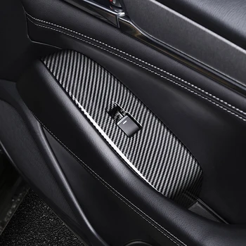 

For Mazda6 Atenza GJ1/GL 2019 2020 Interior Accessories ABS Carbon Window Lift Shift Decorative Frame Cover Trim 4pcs LHD