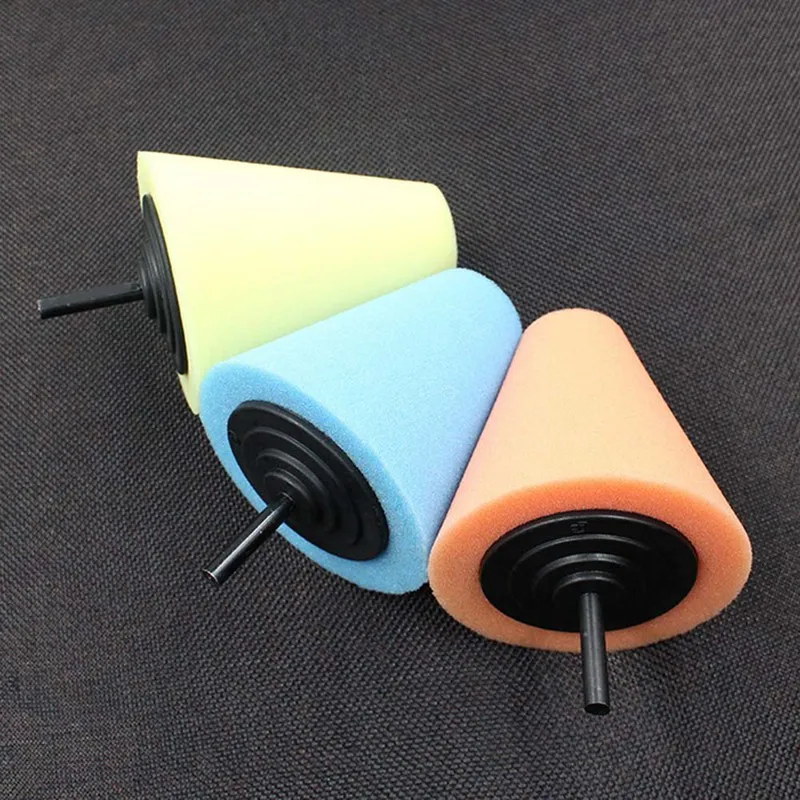 New Car Automotive Foam Sponge Polishing Cone Shaped Buffing Pads For Car Wheel Hub Care Metal Pad Soft Type