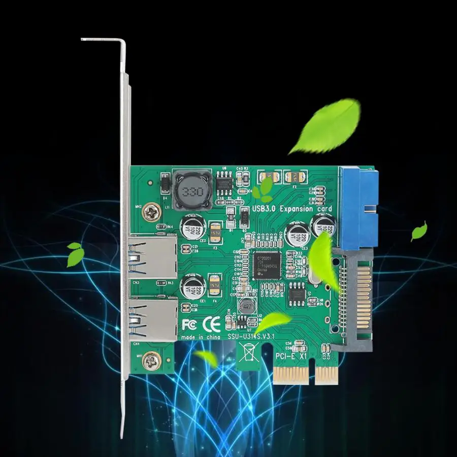 Настольная Плата расширения PCI-E до USB3.0 Адаптерная плата с защитным чипом для