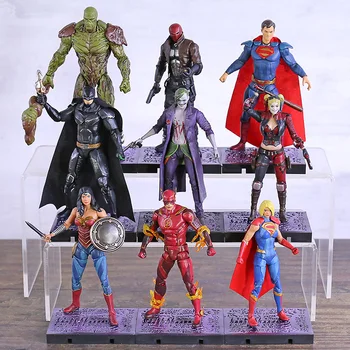 

DC Comics Injustice 2 Batman Superman Wonder Woman Joker Harley Quinn Flash Supergirl Red Hood Swamp Thing Action Figure 10cm