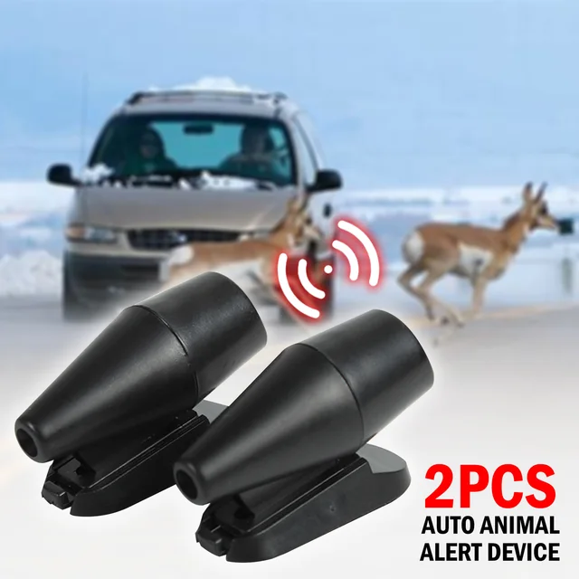 Dispositif universel de sifflet de cerf, sonnette de voiture, Animal  noir/cerf, sifflet d'avertissement, Mini dispositif d'alerte de sécurité  automobile, 2 pièces - AliExpress