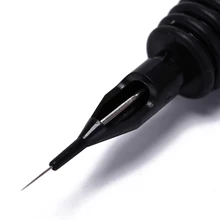 1 шт. Мульти Стиль татуировки ручка с медицинской стали иглы 19 мм круглый вкладыш черный одноразовые иглы татуировки